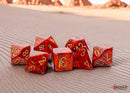 Chessex Scarab Mega-hedral Scarlet/gold 7-Die Set CHX 22414