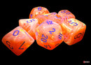Chessex Festive Mega-hedral Dahlia/white Luminary 7-Die Set CHX 22553