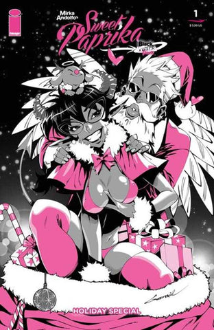 Mirka Andolfos Sweet Paprika Black White & Pink Holiday Special (One Shot) Cover B Godtail Variant (Mature)