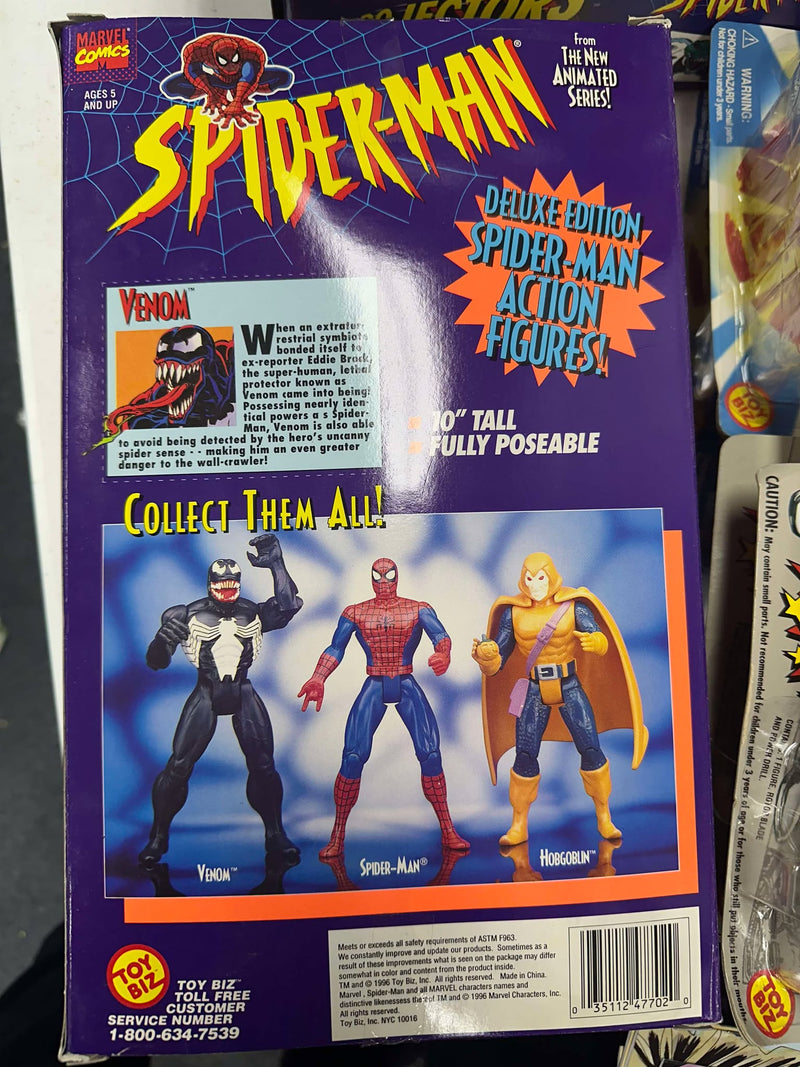 ToyBiz Spider-Man Deluxe Edition Original Venom 10" Figure 1994 Vintage Marvel