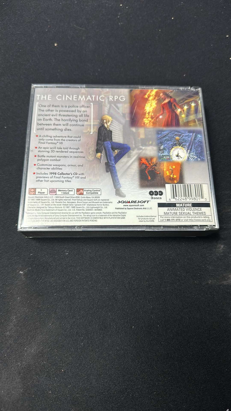 Parasite Eve (PlayStation 1, 1998) PS1 3 Discs Complete w/ Manual