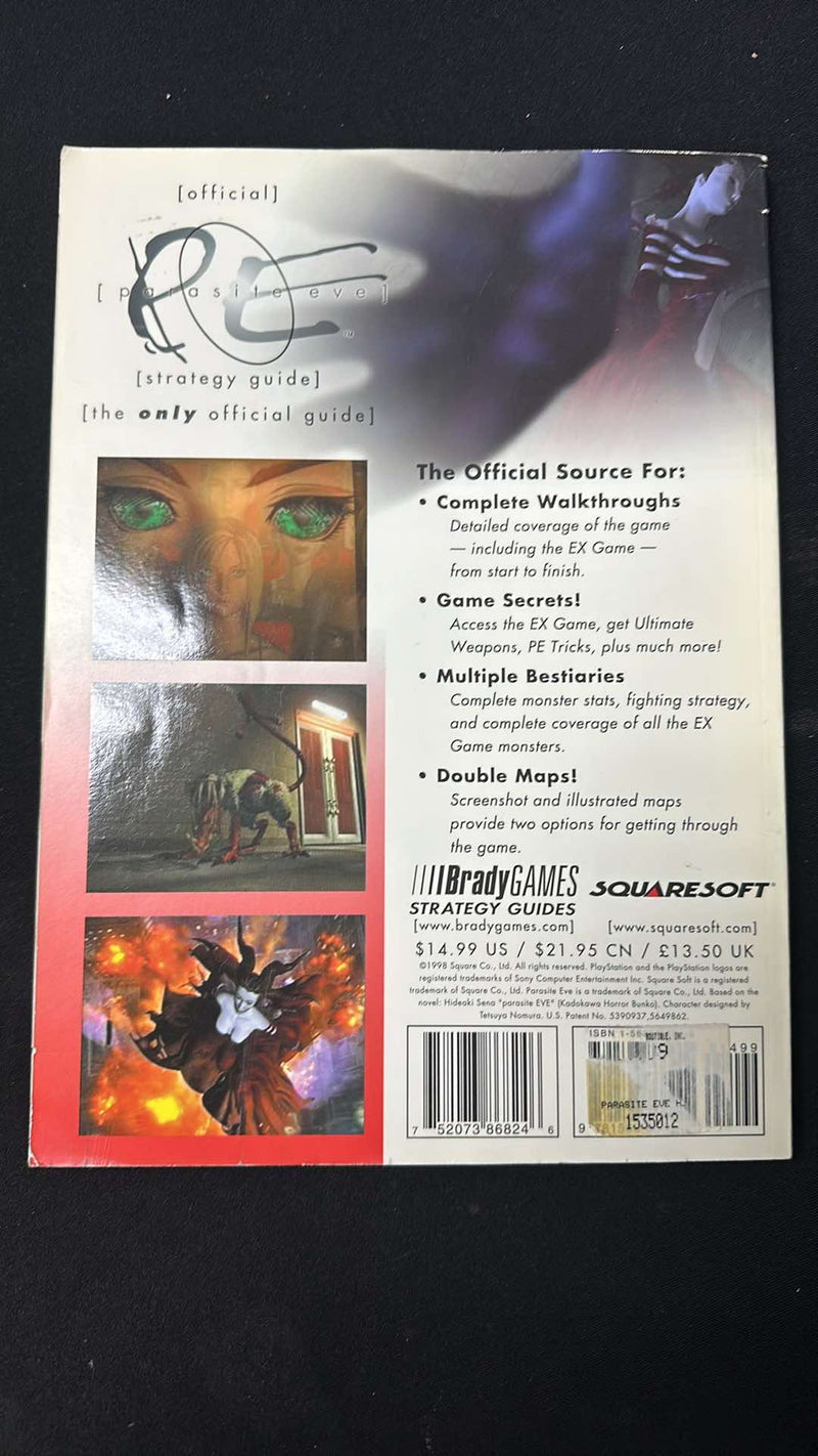 Parasite Eve Official Strategy Guide Brady Playstation Squaresoft