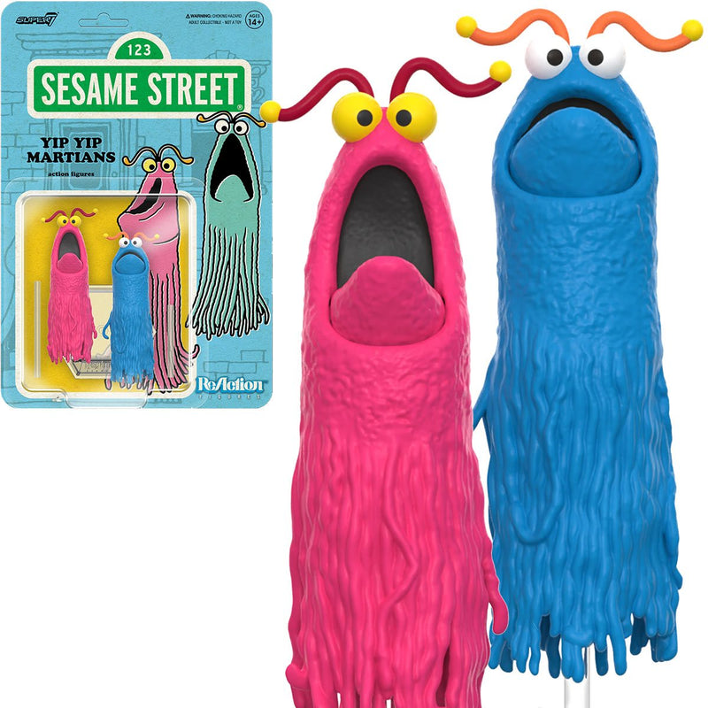 Sesame Street Yip Yip Martians 3 3/4-Inch ReAction Figures