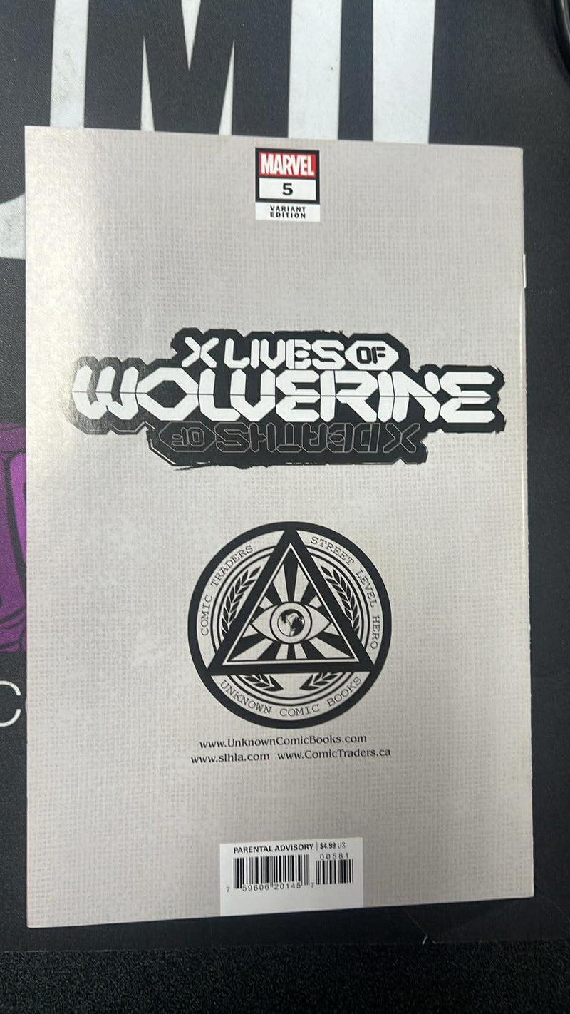 X Lives Of Wolverine 5 Unknown Comics Marco Turini Exclusive Variant
