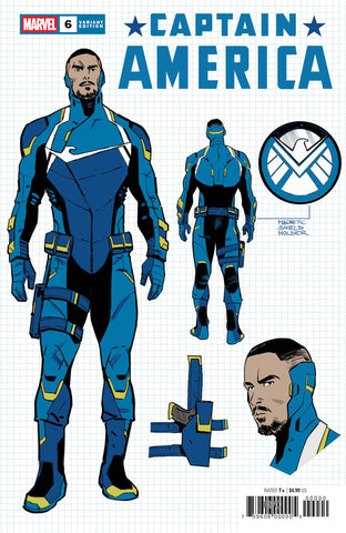 Captain America #6 Valerio Schiti Design Variant