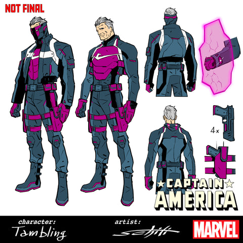 Captain America #8 Valerio Schiti Design Variant