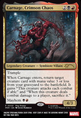 Amazing Spider-Man/Venom: Death Spiral   Body Count #1 Lucio Parrillo Magic: The Gathering Variant [Ds]