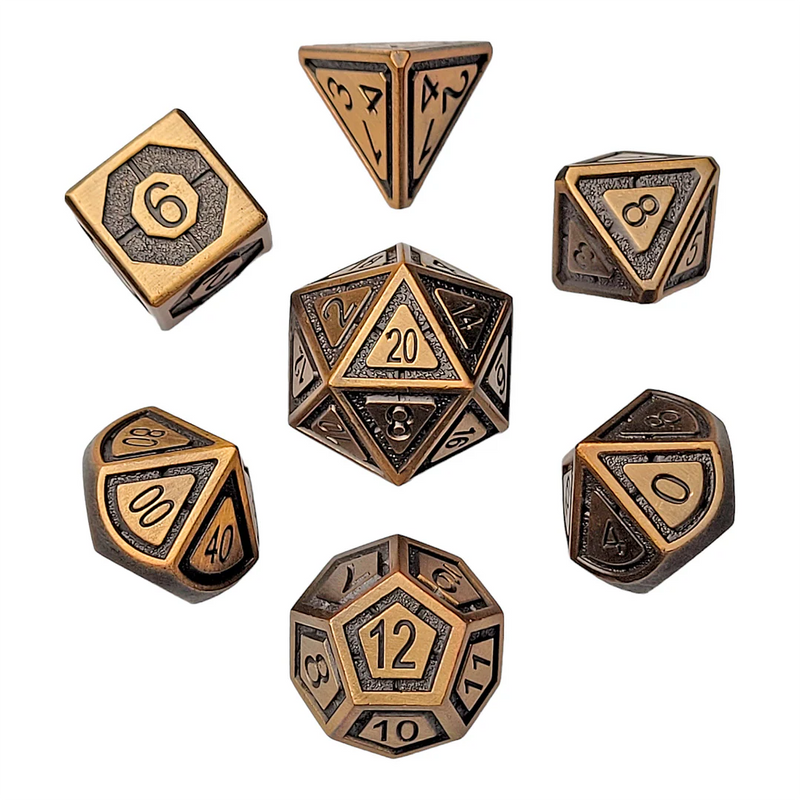 Ancient Chaos Metal RPG Dice Set