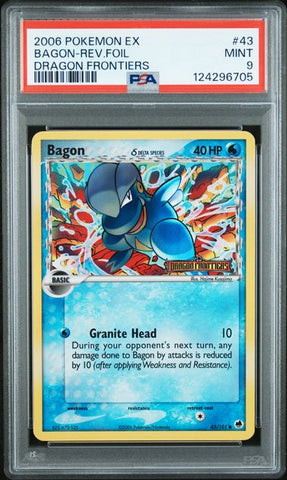 2006 POKEMON EX DRAGON FRONTIERS #43 BAGON-REV.FOIL DRAGON FRONTIERS PSA 9