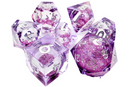 Copy of Old School 7-Piece Sharp Edged Dice Set: Liquid Infused - Azure Fury