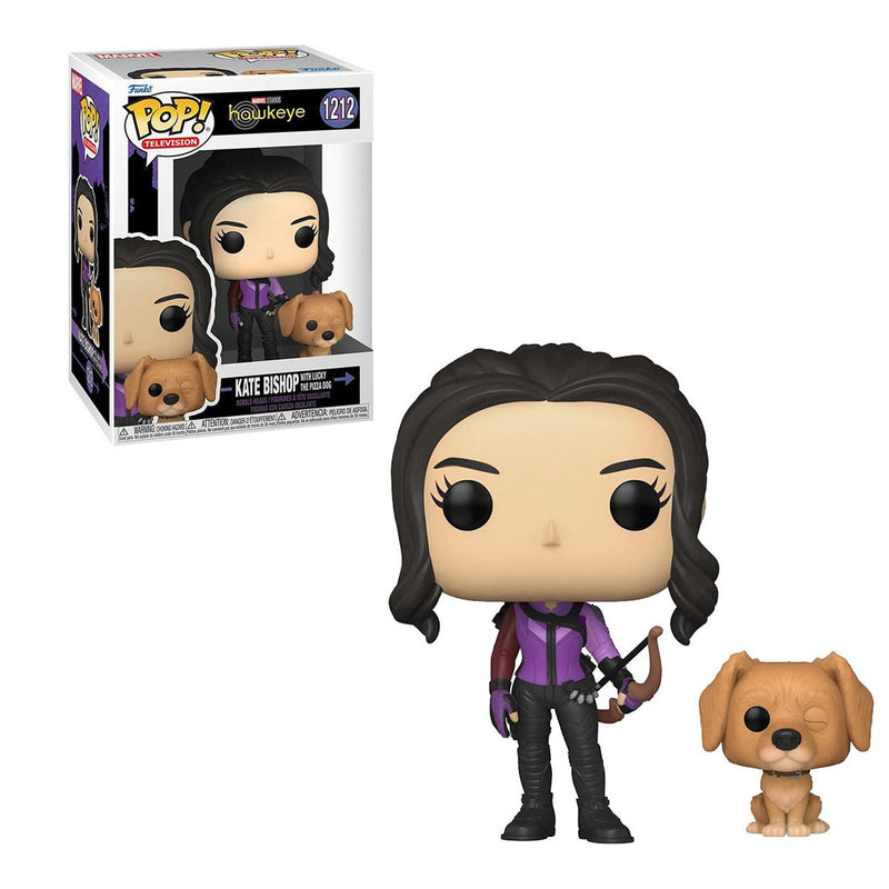 Kate Bishop with Lucky the Pizza Dog Funko Pop!
