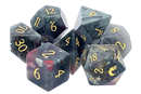 Old School 7 Piece DnD RPG Gemstone Set: Bloodstone