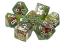 Old School 7 Piece DnD RPG Dice Set: Dragon Eye - Mist