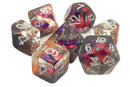 Old School 7 Piece DnD RPG Dice Set: Infused - Dragon Eye - Skeletal