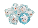 Old School 7 Piece DnD RPG Dice Set: Animal Kingdom - Duckling Pond