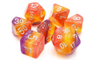 Old School 7 Piece DnD RPG Dice Set: Gradients - Hard Candy