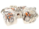 Old School 7 Piece DnD RPG Dice Set: Animal Kingdom - Brown Owl