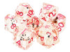 Old School 7 Piece DnD RPG Dice Set: Animal Kingdom - Pink Bunny Rabbit