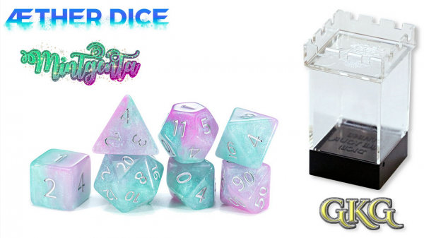 Mintgenta 7 set of dice