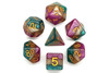 Old School 7 Piece DnD RPG Dice Set: Gradients - Queen's Court