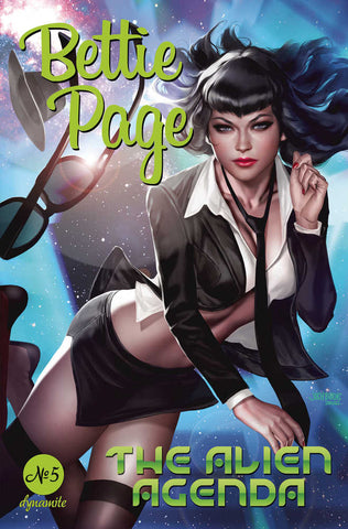 Bettie Page Alien Agenda #5 Cover B Burns