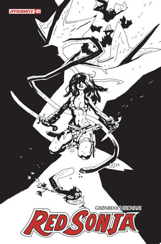 Red Sonja 2023 #1 Cover Zb 30 Copy Mignola Line Art