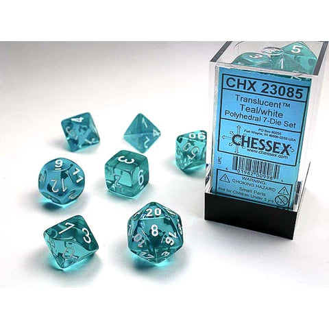 chx23085 Teal Translucent Dice