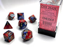Blue-Red/Gold Polyhedral 7-Die Set CHX 26429