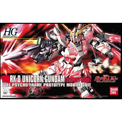 RX-0 Unicorn Gundam (DESTROY MODE) Full Psycho-Frame Prototype Mobile Suit