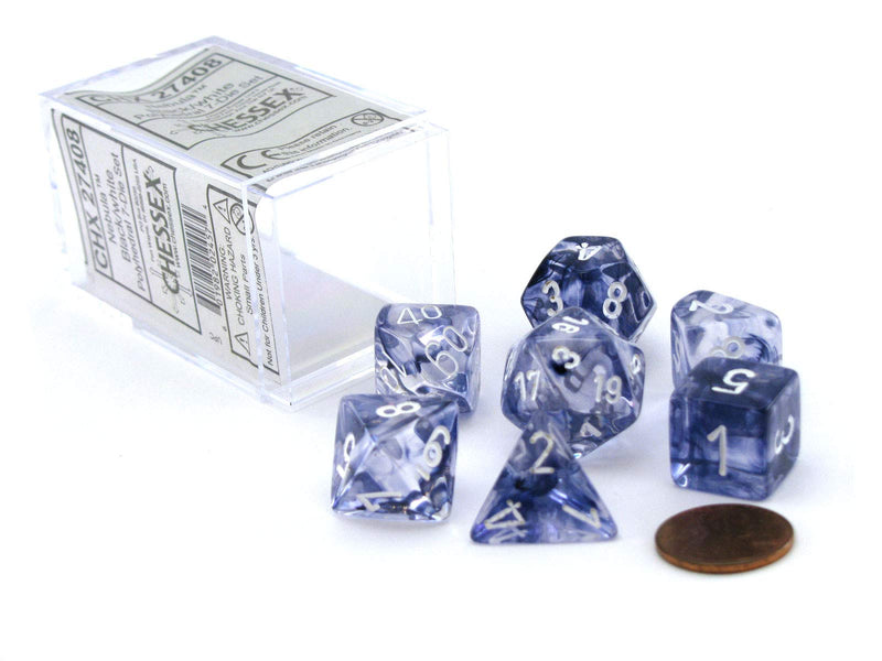Nebula Black/White Polyhedral 7-Die Set