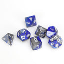 Gemini Blue-Steel/White Polyhedral 7-Die