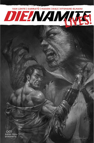 Die!Namite Lives #1 50 Copy Parillo B&W Incv
