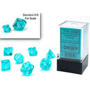 Mini Dice Translucent Teal/White