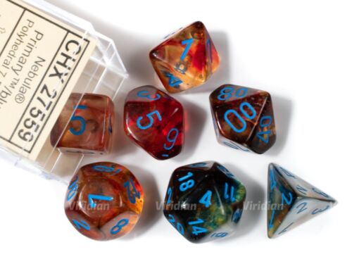Nebula Primary/blue 7-Dice set