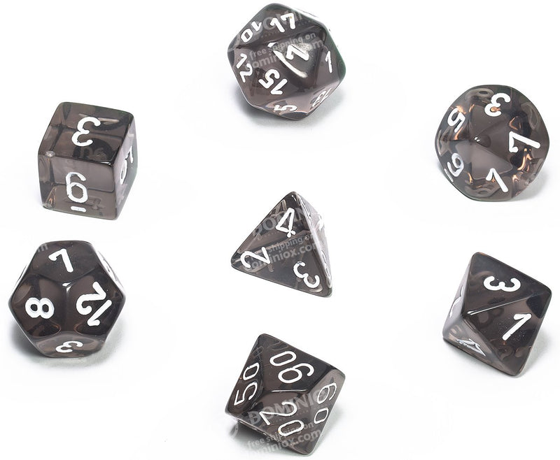 Translucent Smoke/White 7 Die