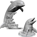 WizKids Deep Cuts Unpainted Miniatures: Dolphins