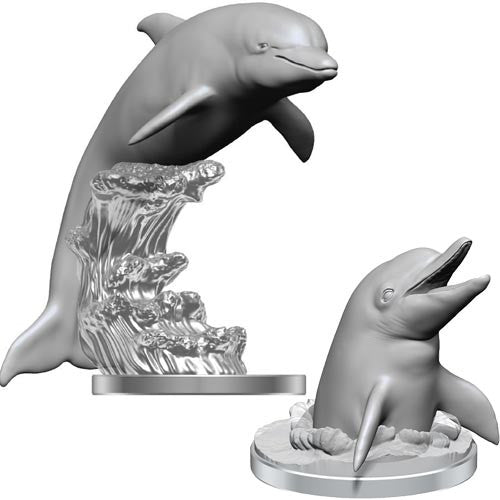 WizKids Deep Cuts Unpainted Miniatures: Dolphins