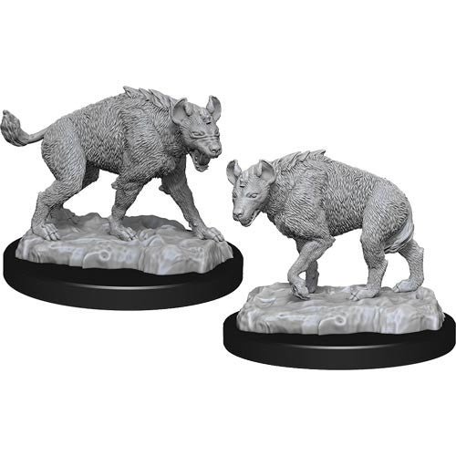 WizKids Deep Cuts Unpainted Miniatures Hyenas
