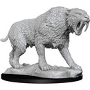 WizKids Deep Cuts Unpainted Miniatures Saber-Toothed Tiger
