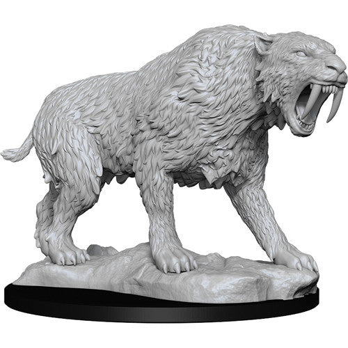 WizKids Deep Cuts Unpainted Miniatures Saber-Toothed Tiger