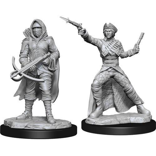 WizKids Deep Cuts Unpainted Miniatures Bounty Hunter & Outlaw