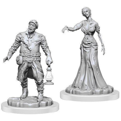 WizKids Deep Cuts Unpainted Miniatures Zombies
