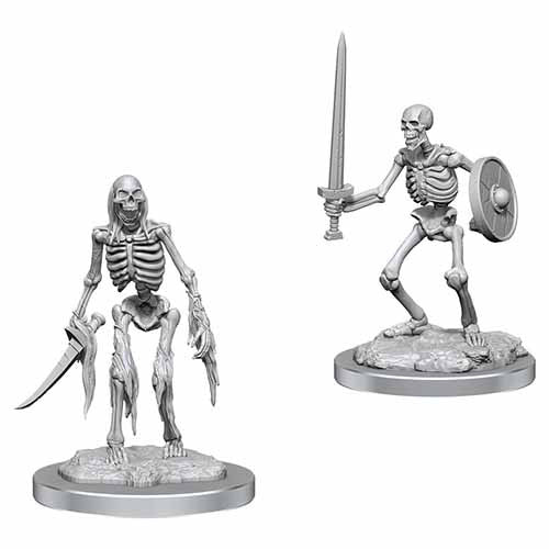 WizKids Deep Cuts Unpainted Miniatures Skeletons